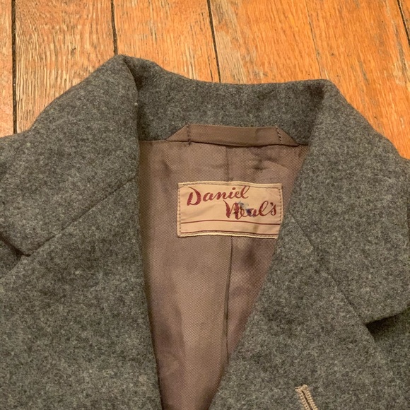 Vintage kids grey wool jacket - Picture 2 of 6